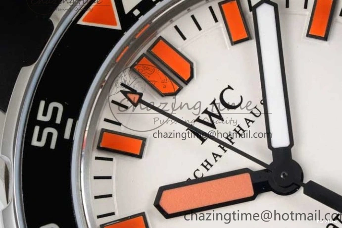 MIROTIME 0426 Aquatimer Automatic SS RSF 1:1 Best Edition White Orange Dial on Black Rubber Strap A Supportive 7069